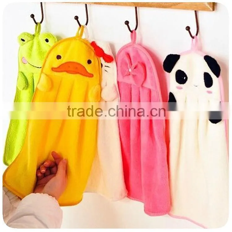 Sweet Candy Color Super Soft Coral Fleece Creative Cartoon Hand Towel