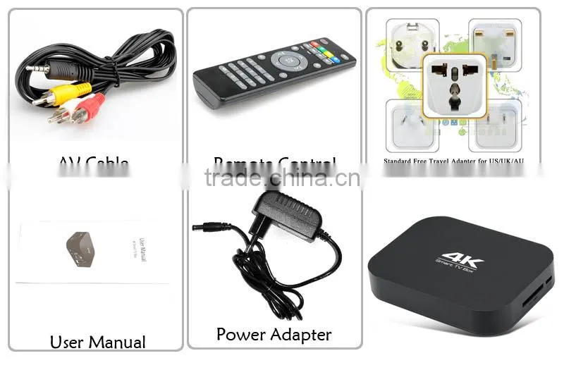 Amlogic S812 TV Box Android 4.4 Kitkat OS 4K Streaming player 2GB/8GB Preloaded Addons XBMC 13.2 Smart Home Cinema
