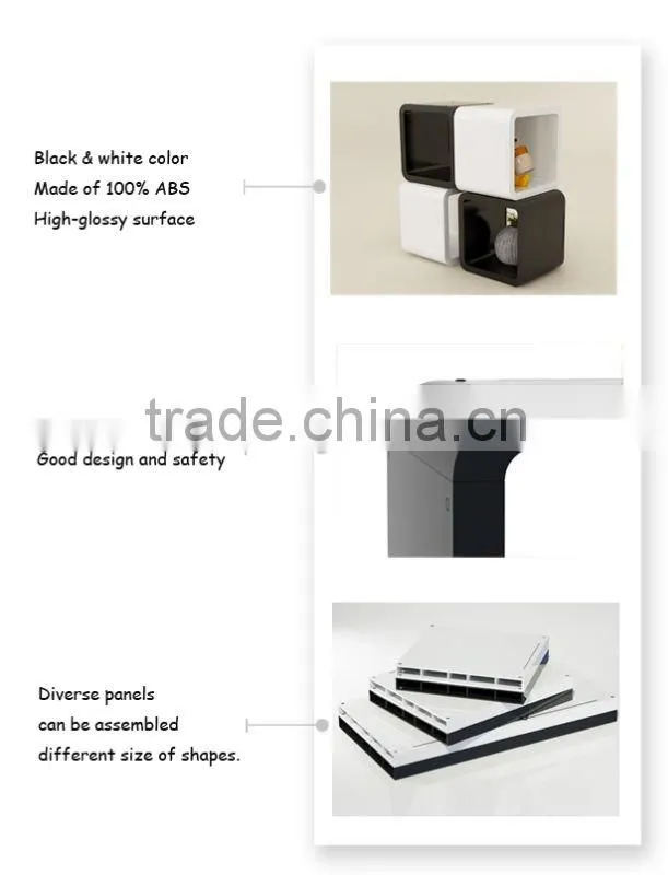 ABS high glossy cube wallshelf