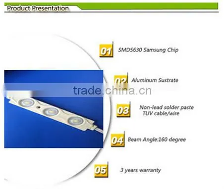 New model SMD5730 3 leds Injection with wide angle high power LED Module