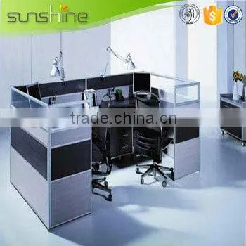 Guangzhou Sunshine New Design WP07 4 Person Workstation Saving Space Office Furniture China Manufacturer
