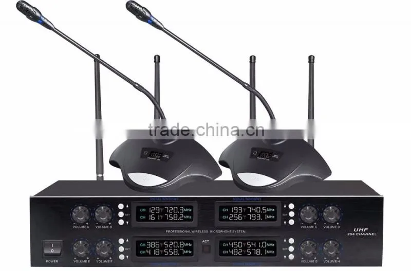 CMS-V108 Conference System pro 8 Channel VHF desktop goose neck omnidirectional Wireless Microphone