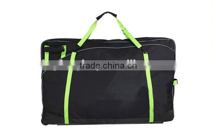 Polyester Bicycle carry Bag Folding Bike Bag with Wheels with two pieces spare tire RYB075
