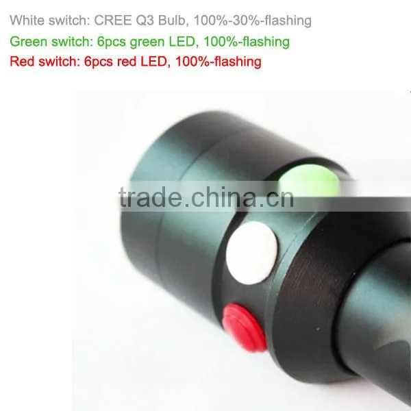 Lumifre ACK1050 Multi Function LED High Power Aluminum 3 Colors Rescue flashlight