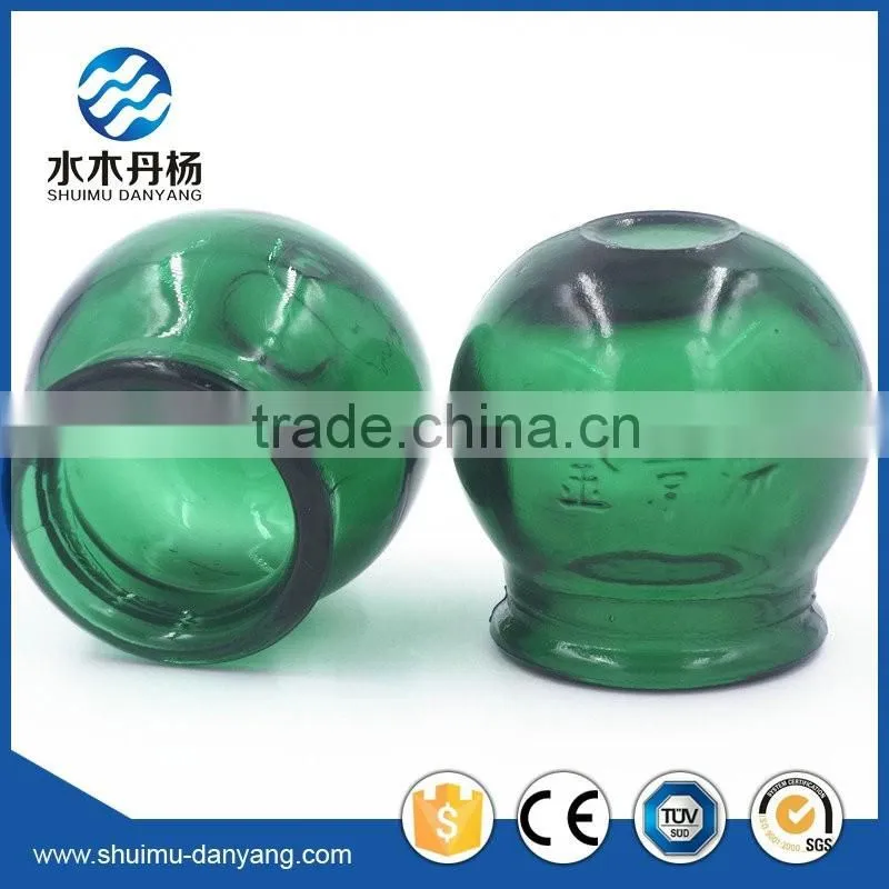 Hot selling green cupping glass jar
