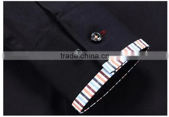2013 hot comfortable long sleeves black business dress shirts
