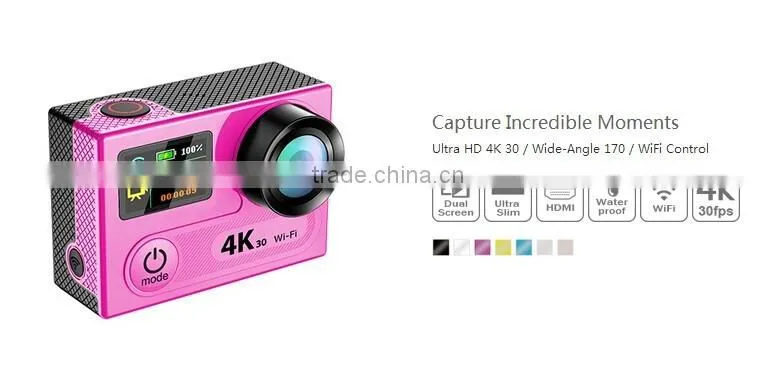 Be Unique !! Ausek Dual Lens 4K 30fps Wifi Sport Camera 2.4G Action Camera