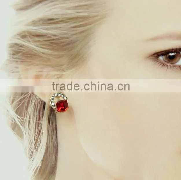 Crystal Fashional Hot Sale Beautiful Decorative Red Earring Wholesale J0701F01