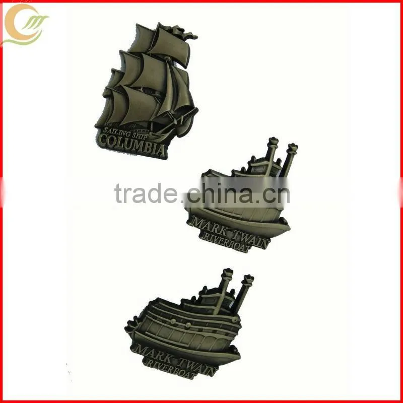Zinc alloy antique bronze plating 3D custom australia badge with pin
