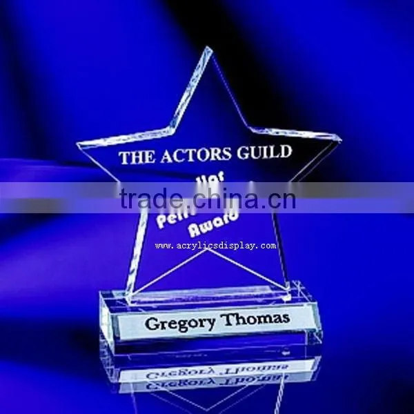 Top grade promotional acrylic awards lighted