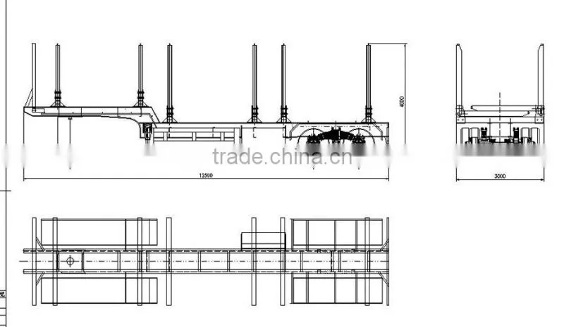 special transporting timber truck trailer