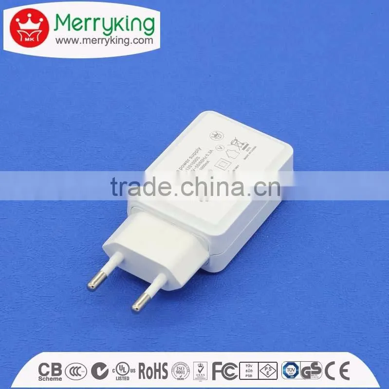 folding plug usa market 5Voltage 2.1a 2a 1a cellphone charger with California cec vi