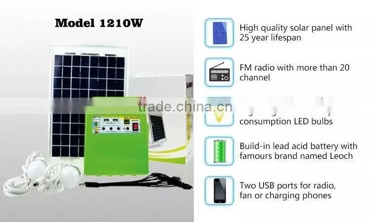 Portable 10w solar power generator small solar power system for home use