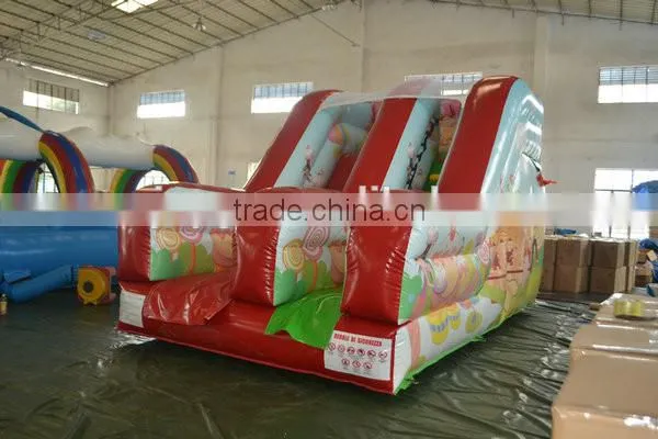 2016 hot sale PVC giant inflatable water pool slide