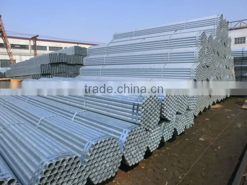 CONSTRUCTION BUILDING MATERIAL GALVANIZED SEAMLESS STEEL PIPE MADE IN CHINA YOU CAN IMPORT DRIECTLY FROM CHINA