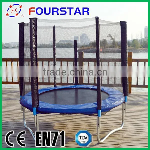 6FT Trampoline Outdoor Fitness Exercise Equipment Trampoline with Safe Net and Ladder, SX-FT(E)