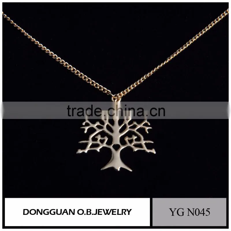 Promotion Hot Sale Stainless Steel Tree Of Life Pendant Statement Jewelry Necklace