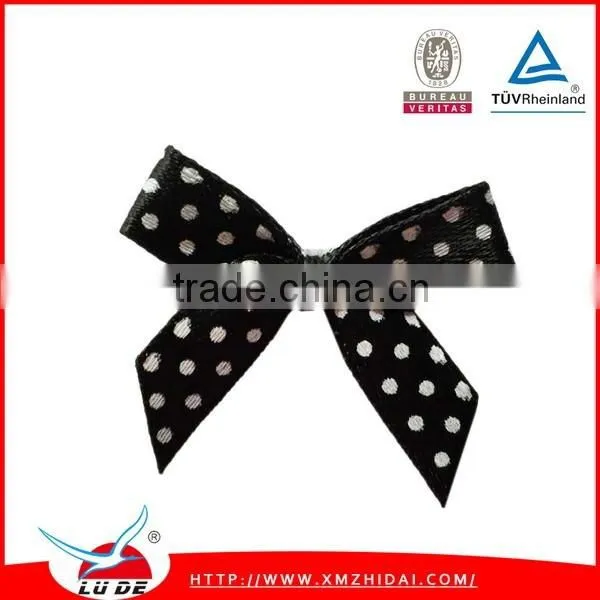 new design Gift packing use printed satin bows