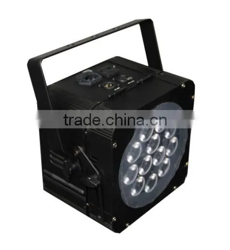 12x15w RGBWA 5in1 DMX wireless Battery led flat par light