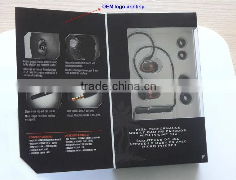 Top quality earphones stereo best-selling braided wire earphones headphones