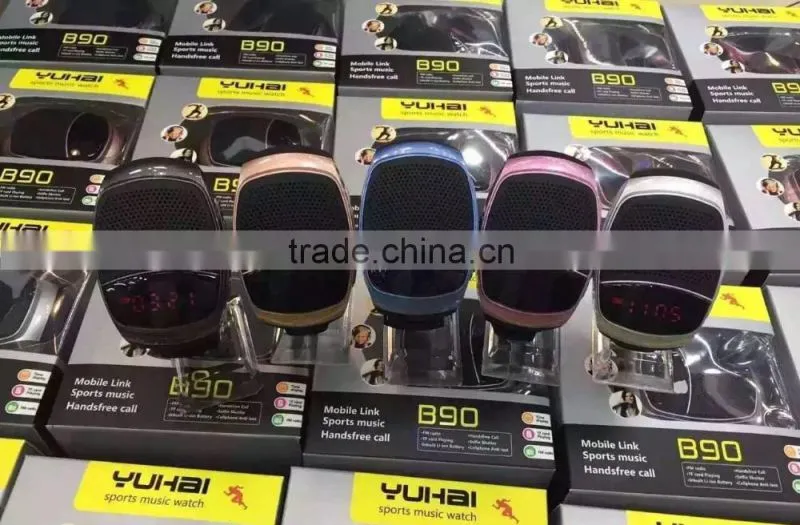 New Arrival Led display bluetooth speakers watch with microphone