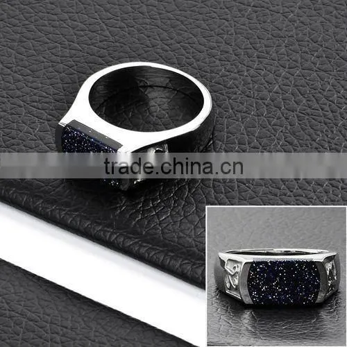 2012Newest Design Stainless Steel Bright White Stone Costume Ring Jewelry(DR10170)