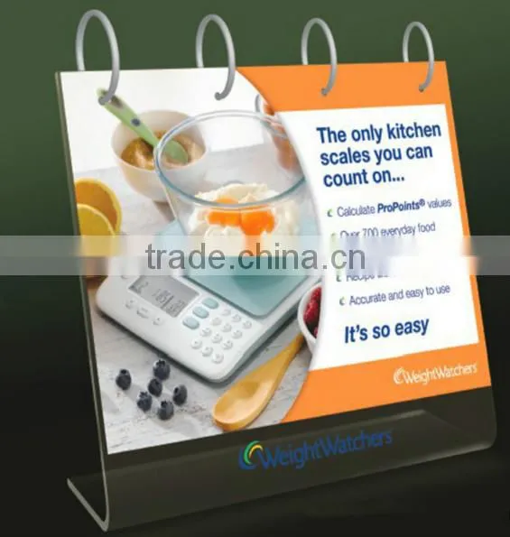 2016 acrylic deak calendar display stand holder