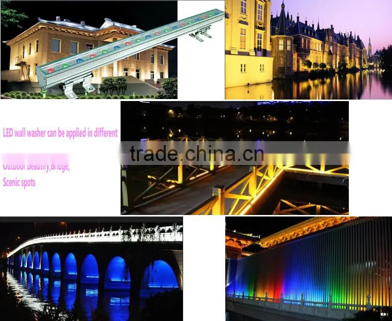 High power 72w IP65 RGB DMX led wall washer housing