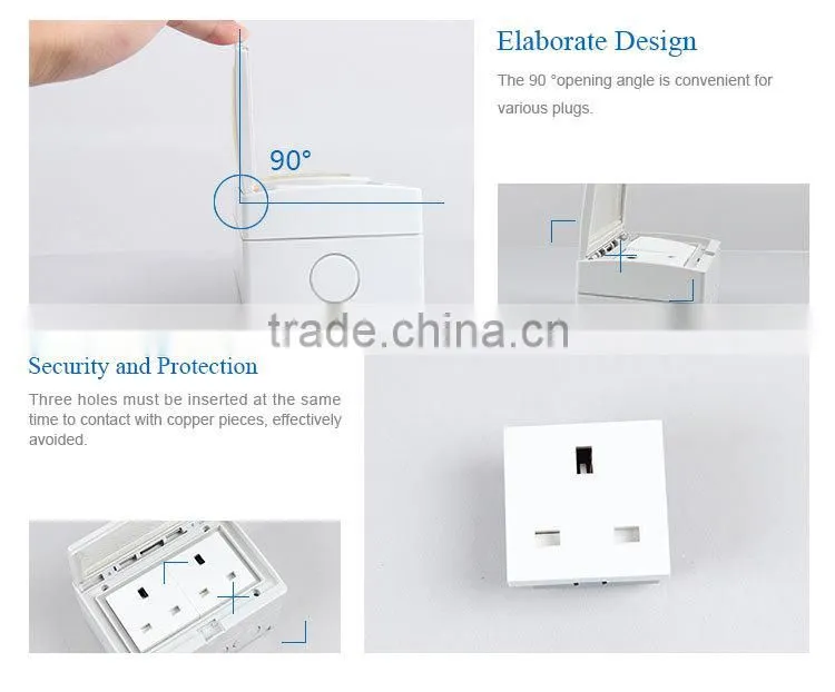 250V 13A Waterproof Switch And Outlet Waterproof Light Dimmer Switcher(SP-2S)