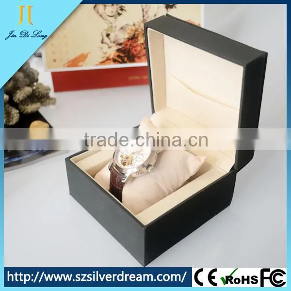 Watch gift box hot sale square watch box with pillow box watch wooden watch box