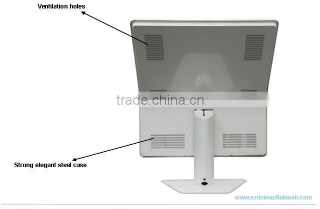 Stylish lobby wifi 42 inch HD multi touch screen information kiosk