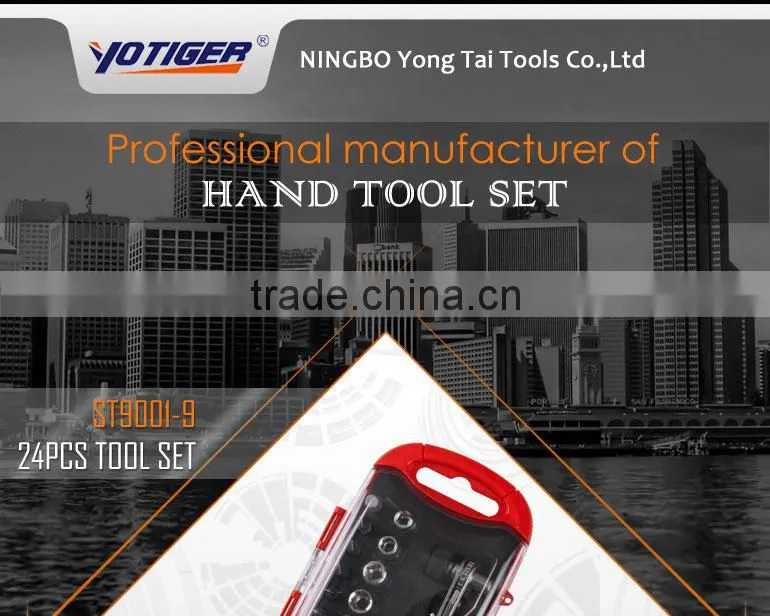 24pcs Promotion Hand Tools Set Bit Socket Set