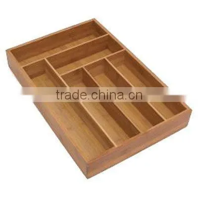 Bamboo profundo Cutlery Organizador
