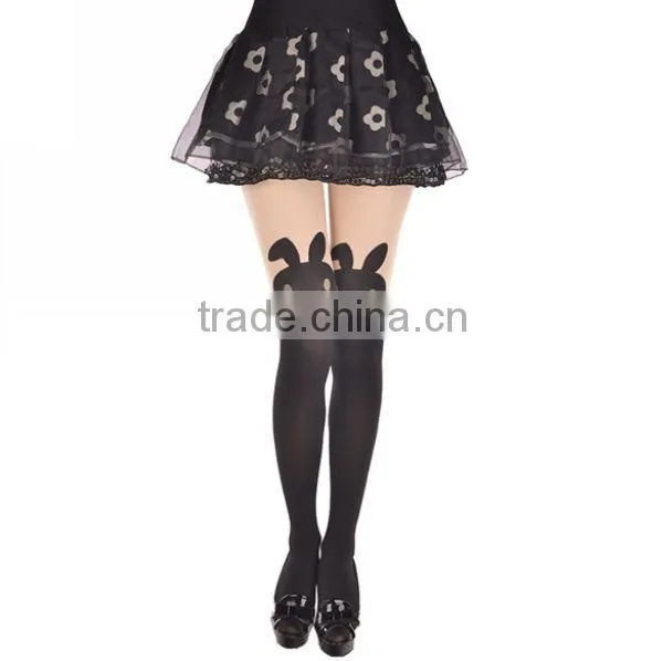 2014 Top Sellign Lovely Rabbit COSplay Pantyhose Pattern Japanese Girls Tights
