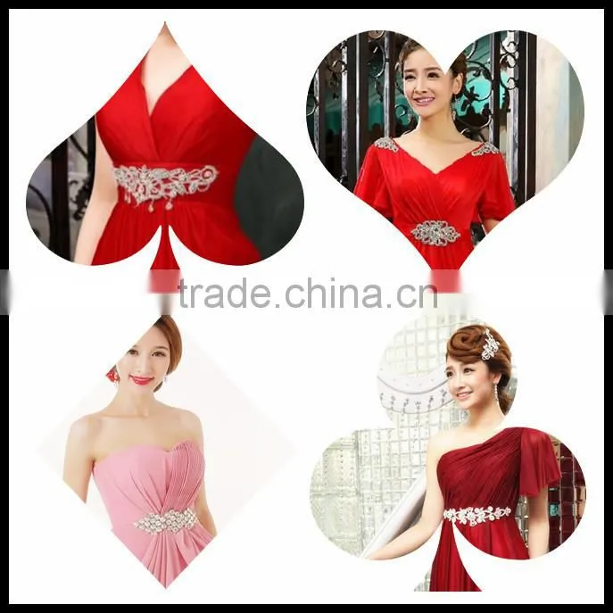 Top Sell Silver Beaded Rhinestone Trim Applique For Wedding Dress