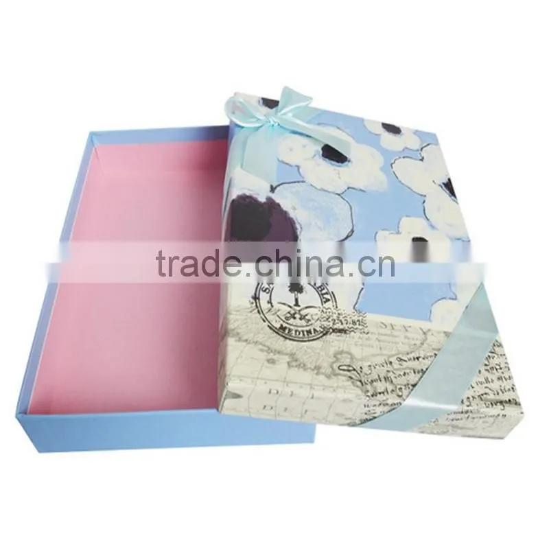 Blue cardboard paper gift box with best price for selling