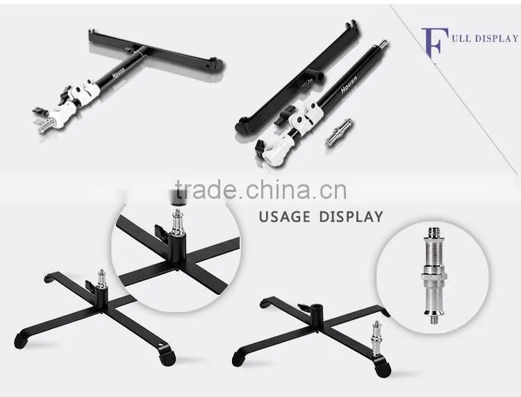 Background heavy duty ground light stand with white connector