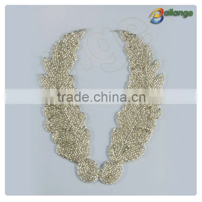 2016 rhinestone bridal applique for cheap wedding dress with typical design