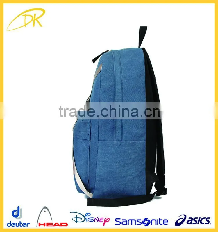 New arrival best fashion backpack canvas, canvas leather backpack