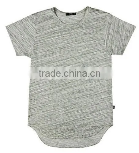 SUMMERE FASHION LONG T SHIRT EXTENDED BLACK GRAY BLEND TEE