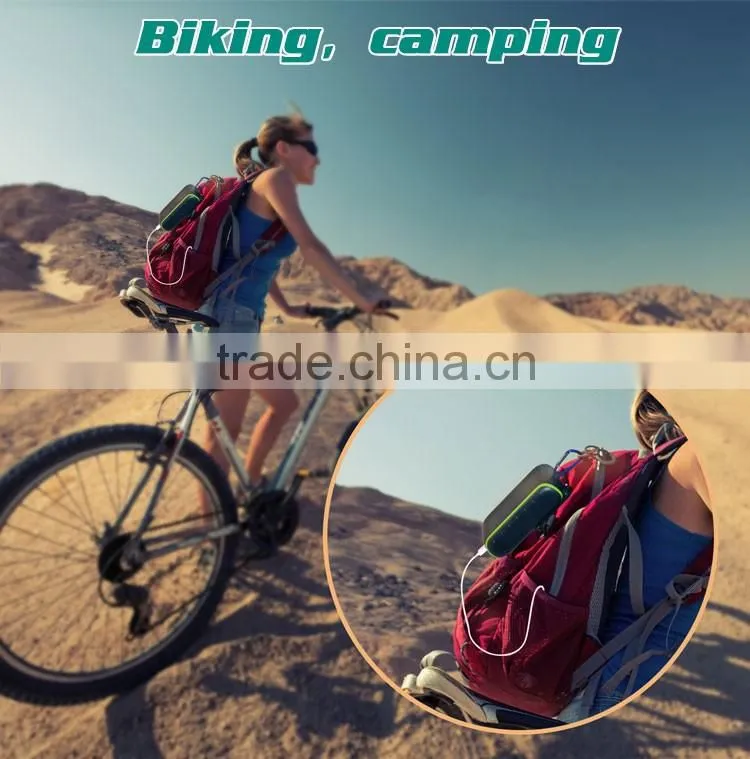 Dual USB output hand crank dynamo power bank, solar mobile phone charger with LED light