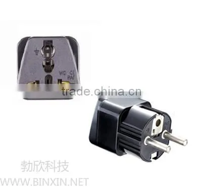 Hot sale China alibaba Universal to Germany France schuko plug travel adapter adaptor plug with socket