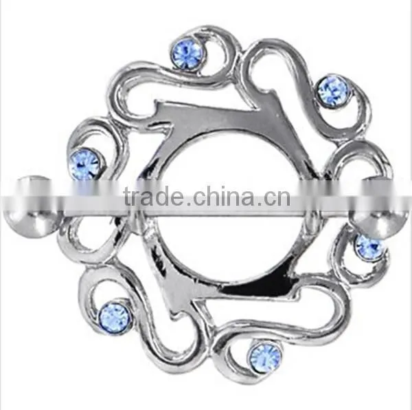 Fashion Body jewelry nipple piercing 316l surgical steel custom nipple ring