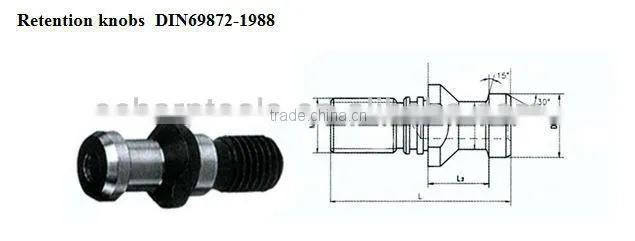 Pull stud retention knob DIN69872-1988