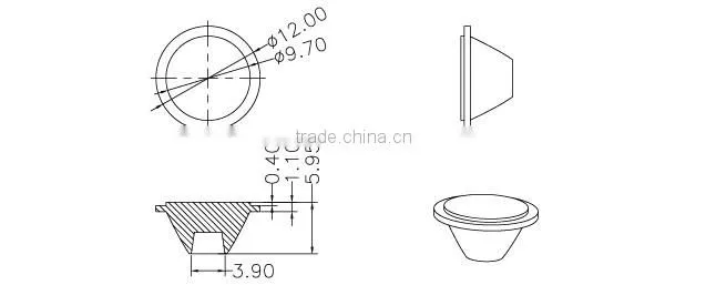 High quality PMMA lens for led lighting / LENS for stage light / wallwasher light