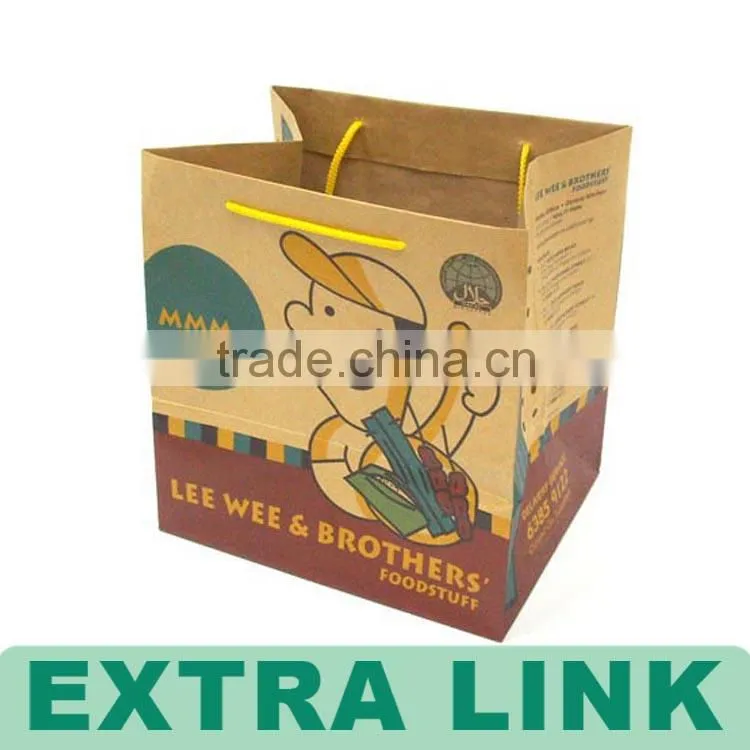 Extra Link custom shopping/gift/bakery cheap handle kraft paper bag