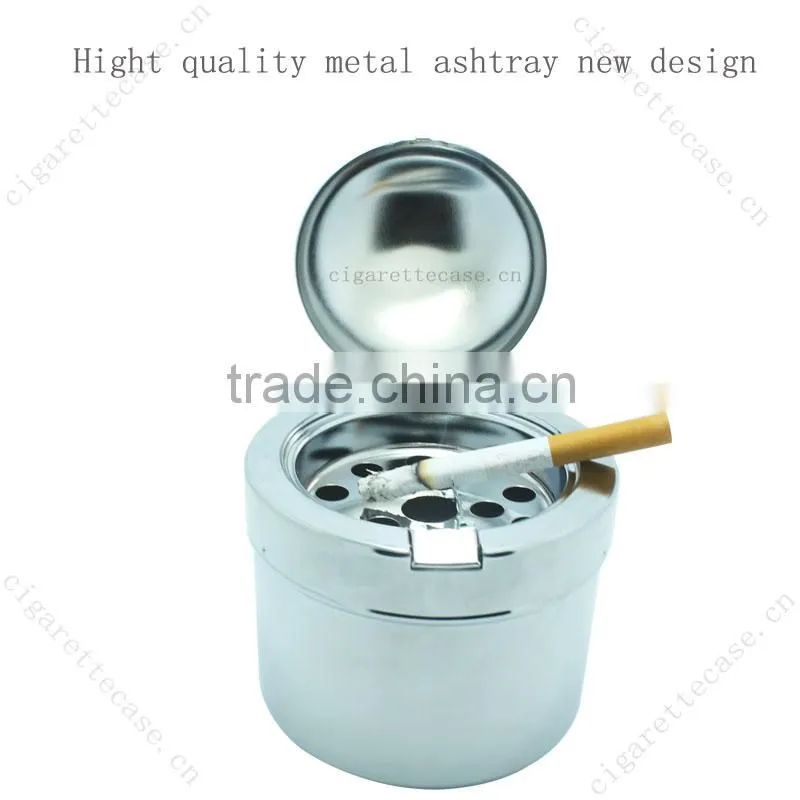 2016 hot sale windproof metal ashtray with special Smoke removing device