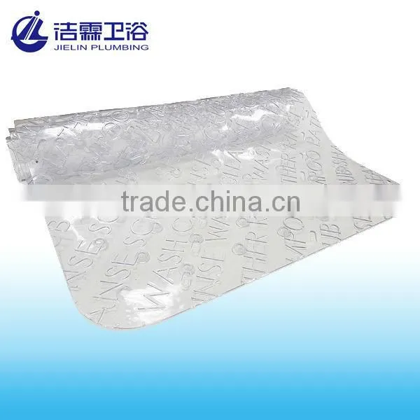 Water ripples bathroom accessories clear PVC anti-slip bath mat