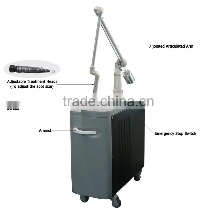Strong articulated arm laser nd yag single pulse pigment removal laser machine