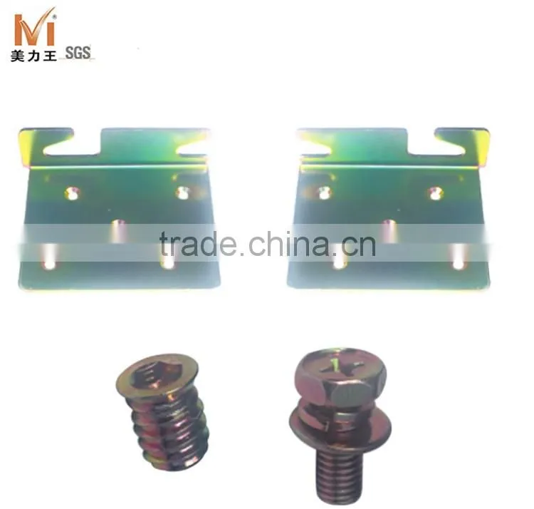 Furniture Bed Connecting Fittings Metal Bed Rail Connector Brackets